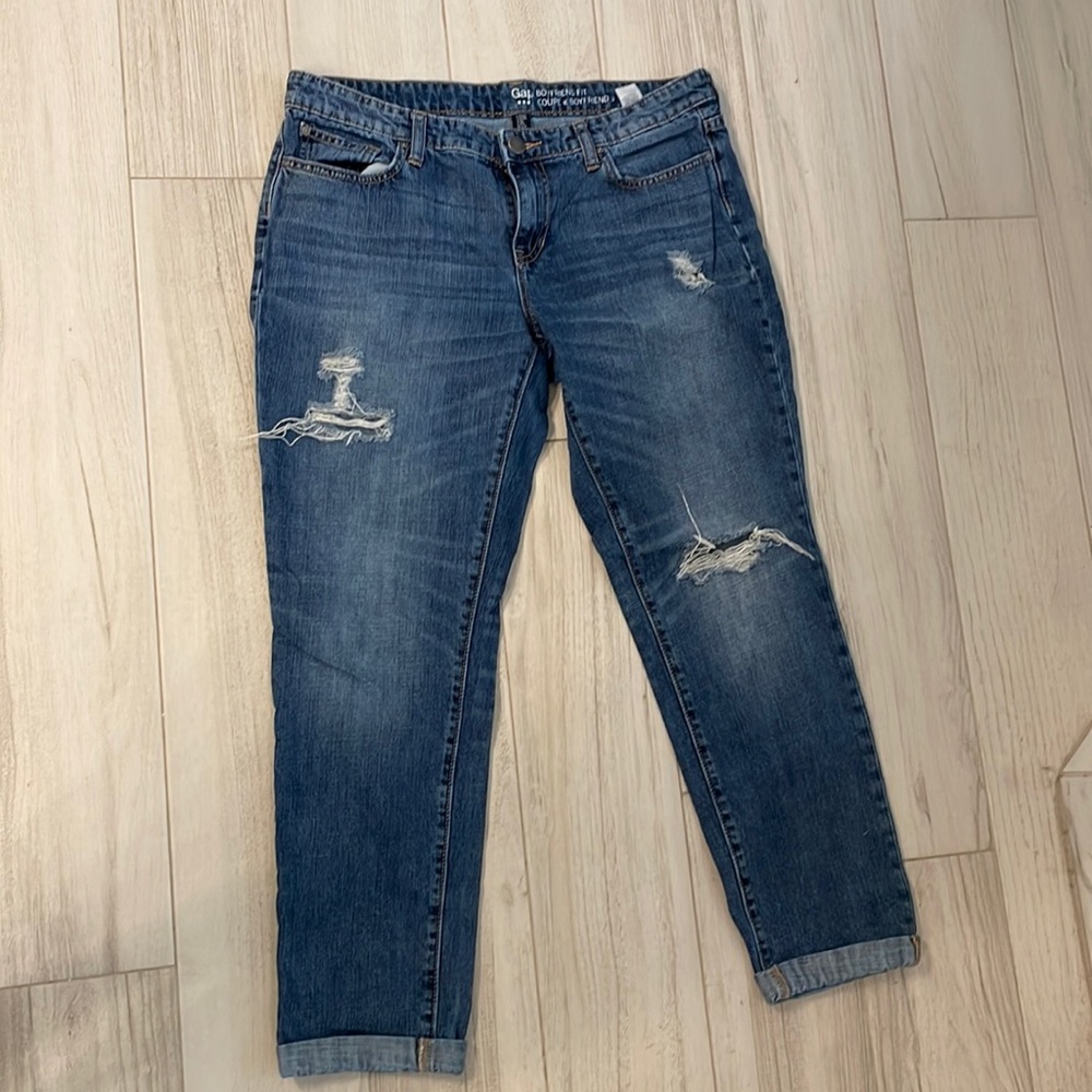 Cuffed Boyfriend Fit Gap Jeans